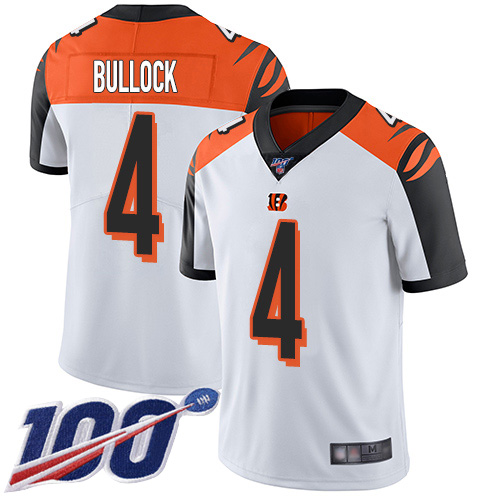 Cincinnati Bengals Limited White Men Randy Bullock Road Jersey NFL Footballl #4 100th Season Vapor Untouchable->cincinnati bengals->NFL Jersey